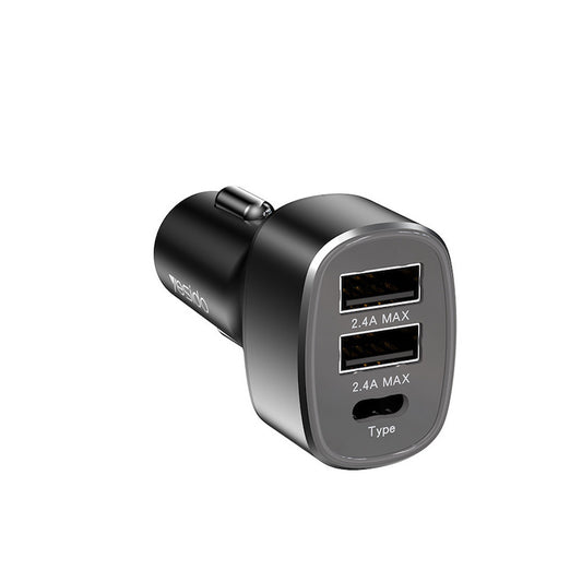YESIDO Y47 Typ C und 2x USB Auto Ladegerät mit Ladefunktion