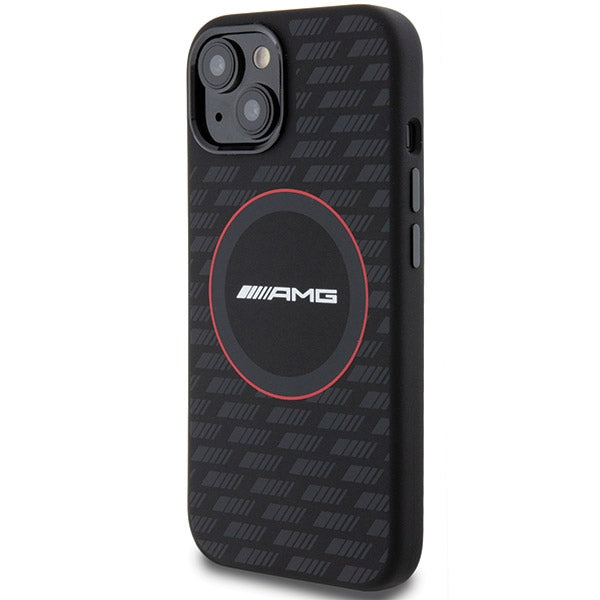 AMG Magsafe Handy Hülle Case Carbon Pattern für iPhone 13 / 14 / 15 Schwarz