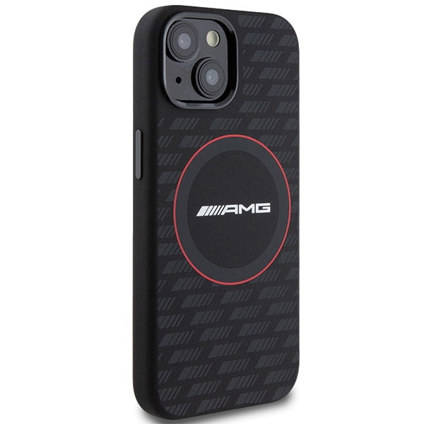 AMG Magsafe Handy Hülle Case Carbon Pattern für iPhone 13 / 14 / 15 Schwarz