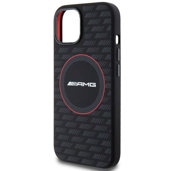 AMG Magsafe Handy Hülle Case Carbon Pattern für iPhone 13 / 14 / 15 Schwarz