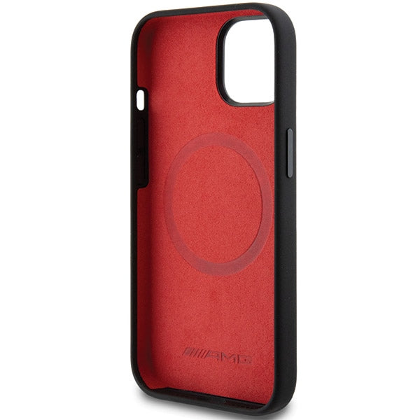AMG Magsafe Handy Hülle Case Carbon Pattern für iPhone 13 / 14 / 15 Schwarz