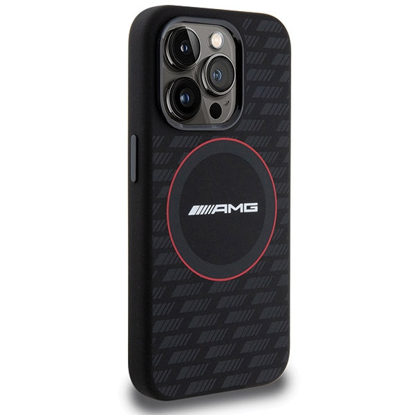 AMG Magsafe Handy Hülle Case Carbon Pattern für iPhone 15 Pro Schwarz