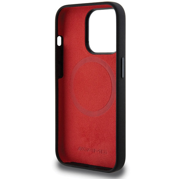 AMG Magsafe Handy Hülle Case Carbon Pattern für iPhone 15 Pro Schwarz