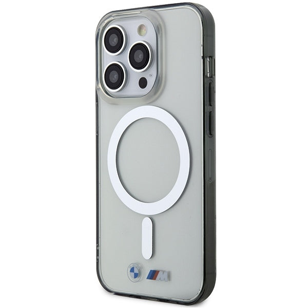 BMW Magsafe Handy Hülle Case Silver Ring Magsafe für iPhone 14 Pro Transparent