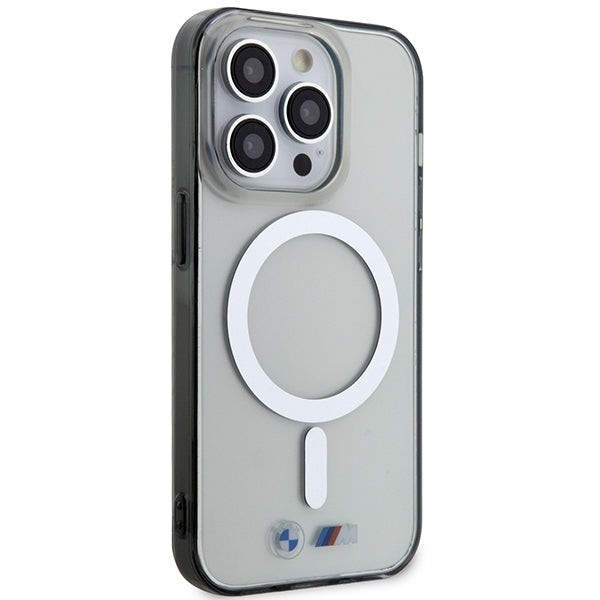 BMW Magsafe Handy Hülle Case Silver Ring Magsafe für iPhone 14 Pro Transparent