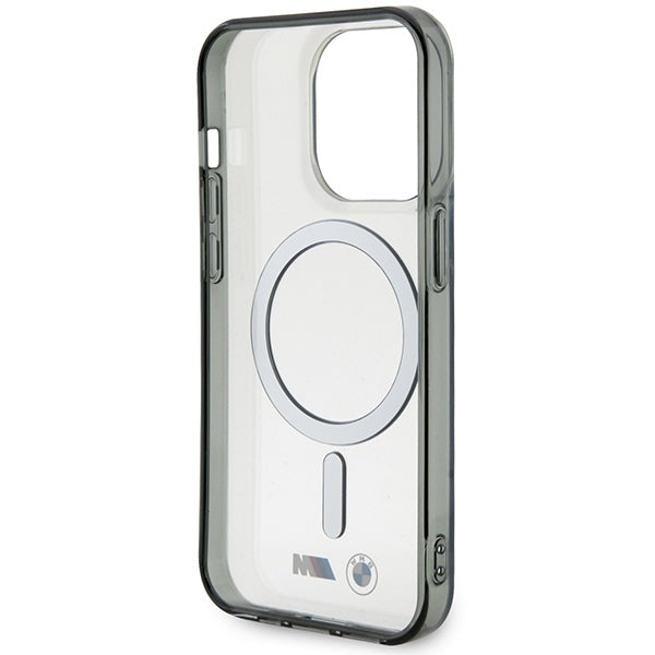 BMW Magsafe Handy Hülle Case Silver Ring Magsafe für iPhone 14 Pro Transparent