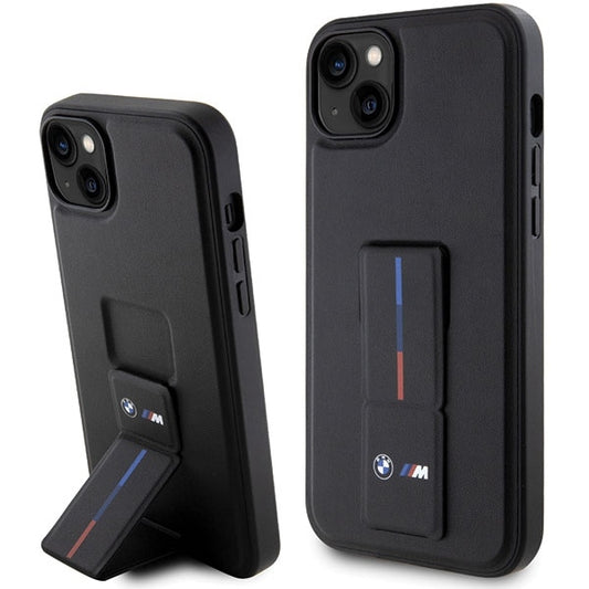 BMW Handy Hülle Case mit Grip Stand für iPhone 13 / 14 / 15 Schwarz