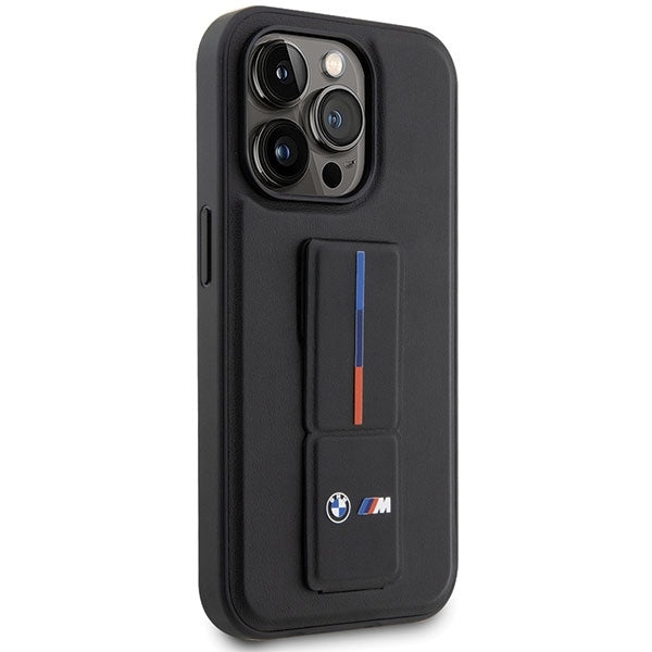 BMW Handy Hülle Case mit Grip Stand für iPhone 14 Pro Max Schwarz