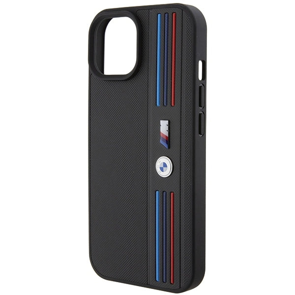 BMW Handy Hülle Case Tricolor M Collection für iPhone 13 / 14 / 15 Schwarz