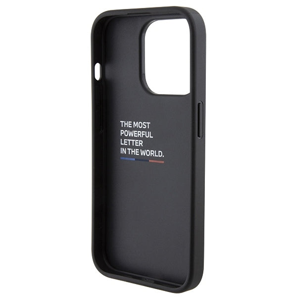BMW Handy Hülle Case M Quilted Tricolor für iPhone 15 Pro Max Schwarz