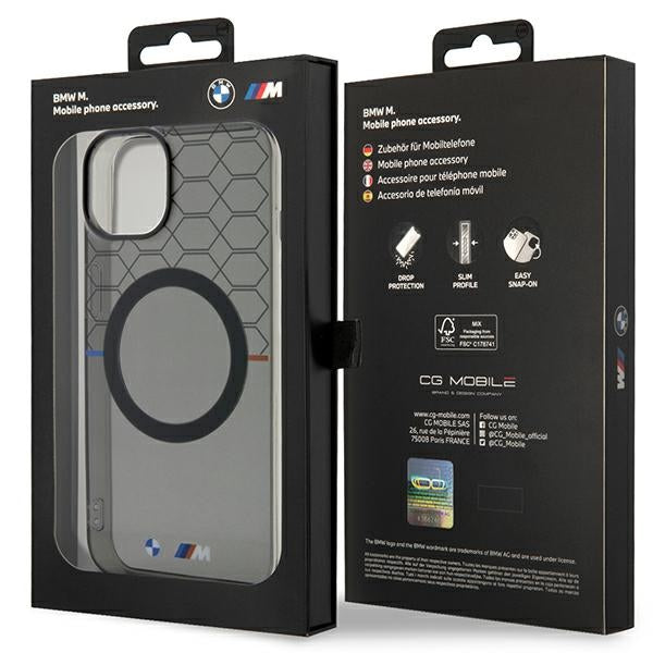 BMW Magsafe Handy Hülle Case Pattern für iPhone 13 / 14 / 15 Grau