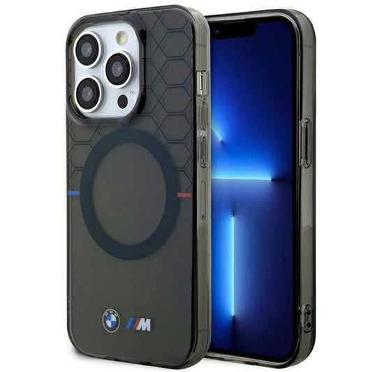 BMW Magsafe Handy Hülle Case Pattern für iPhone 13 Pro Max Grau