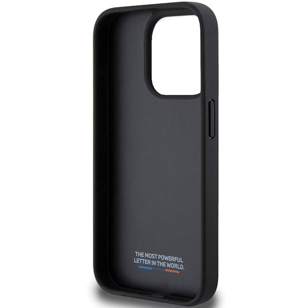 BMW Handy Hülle Case Perforated Tricolor Line für iPhone 15 Pro Max Schwarz