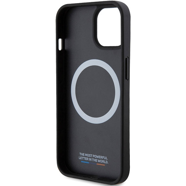 BMW Magsafe Handy Hülle Case Perforated Twisted Line iPhone 13 / 14 / 15 Schwarz