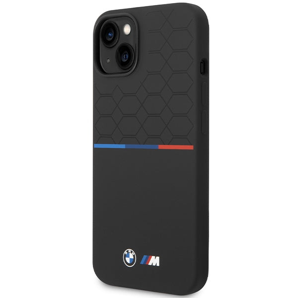 BMW Magsafe Handy Hülle Case M Silicone Pattern iPhone 13 / 14 / 15 Schwarz