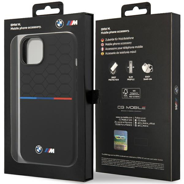 BMW Magsafe Handy Hülle Case M Silicone Pattern iPhone 13 / 14 / 15 Schwarz
