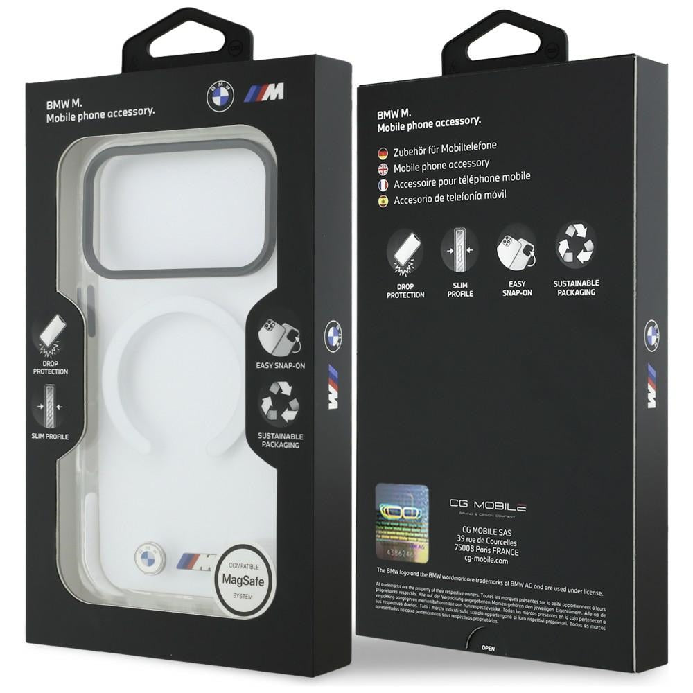 BMW Handy Hülle M IML Shockproof Metall Logo Magsafe Case für iPhone 17 Pro Transparent