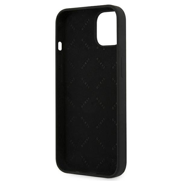 GUESS Handy Hülle Case Silikon 4G Logo für iPhone 13 / 14 / 15 Schwarz