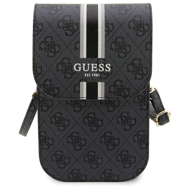 GUESS Universal Umhängetasche 4G Stripes Schwarz