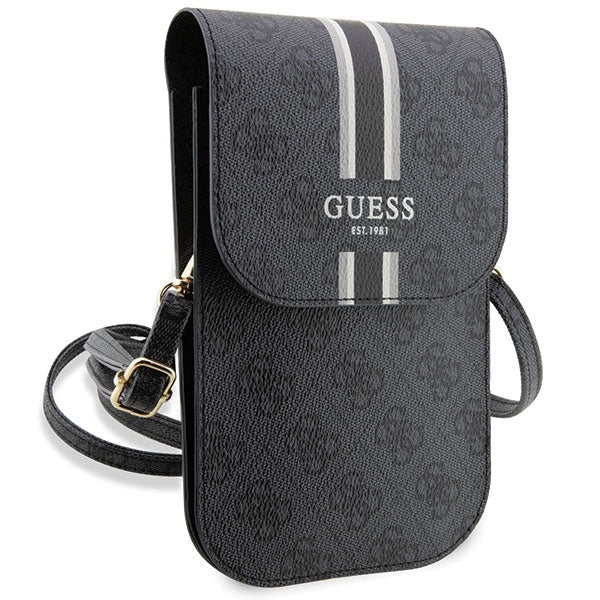GUESS Universal Umhängetasche 4G Stripes Schwarz