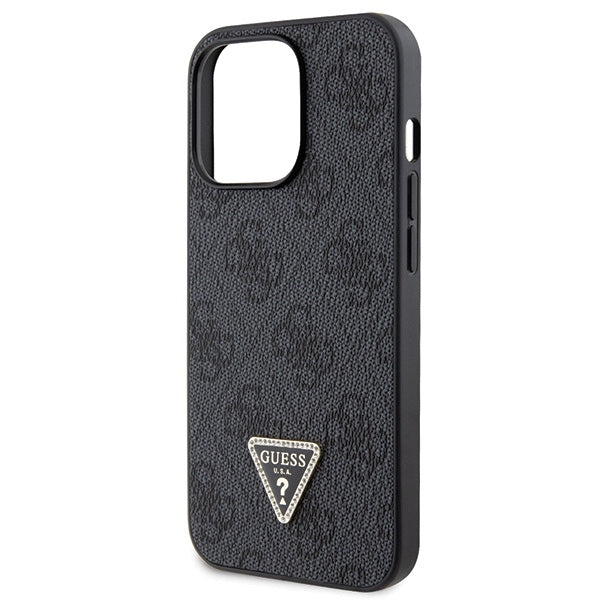 GUESS Crossbody Handy Hülle Case 4G Metall Logo für iPhone 13 Pro Schwarz