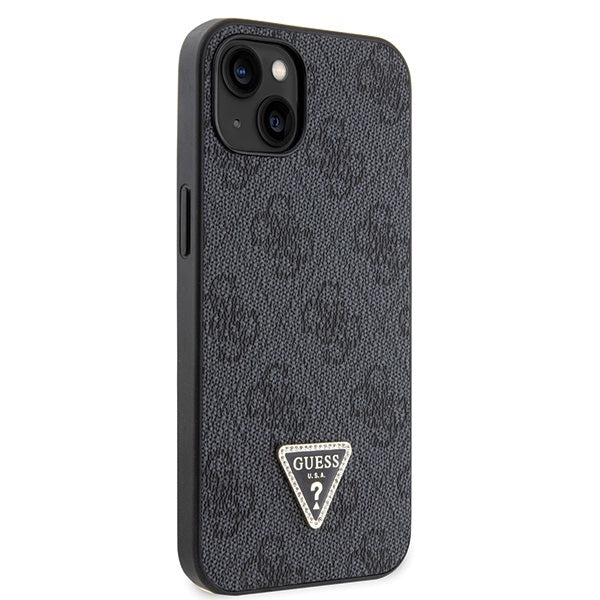 GUESS Crossbody Handy Hülle Case 4G Metall Logo für iPhone 13 / 14 / 15 Schwarz