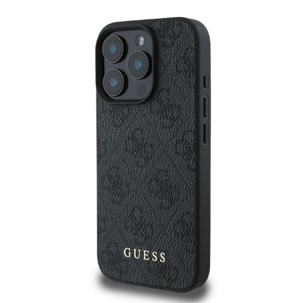 GUESS Handy Hülle 4G Classic Logo Case für iPhone 16 Pro Max Schwarz