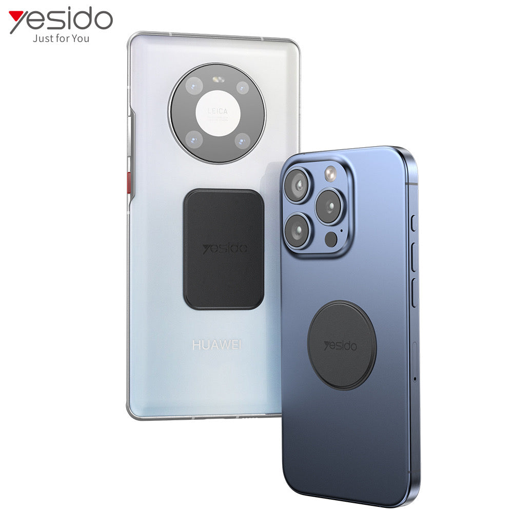 Yesido C207 rund und eckiger Metall Platten 2er Set für magnetische Handy Halterungen