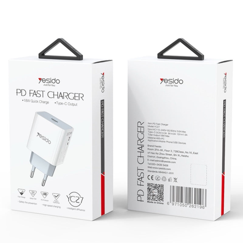 YESIDO YC27 Typ C Fast Charge Ladegerät Adapter