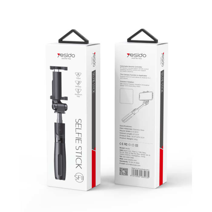 YESIDO SF11 Wireless Selfie Stick