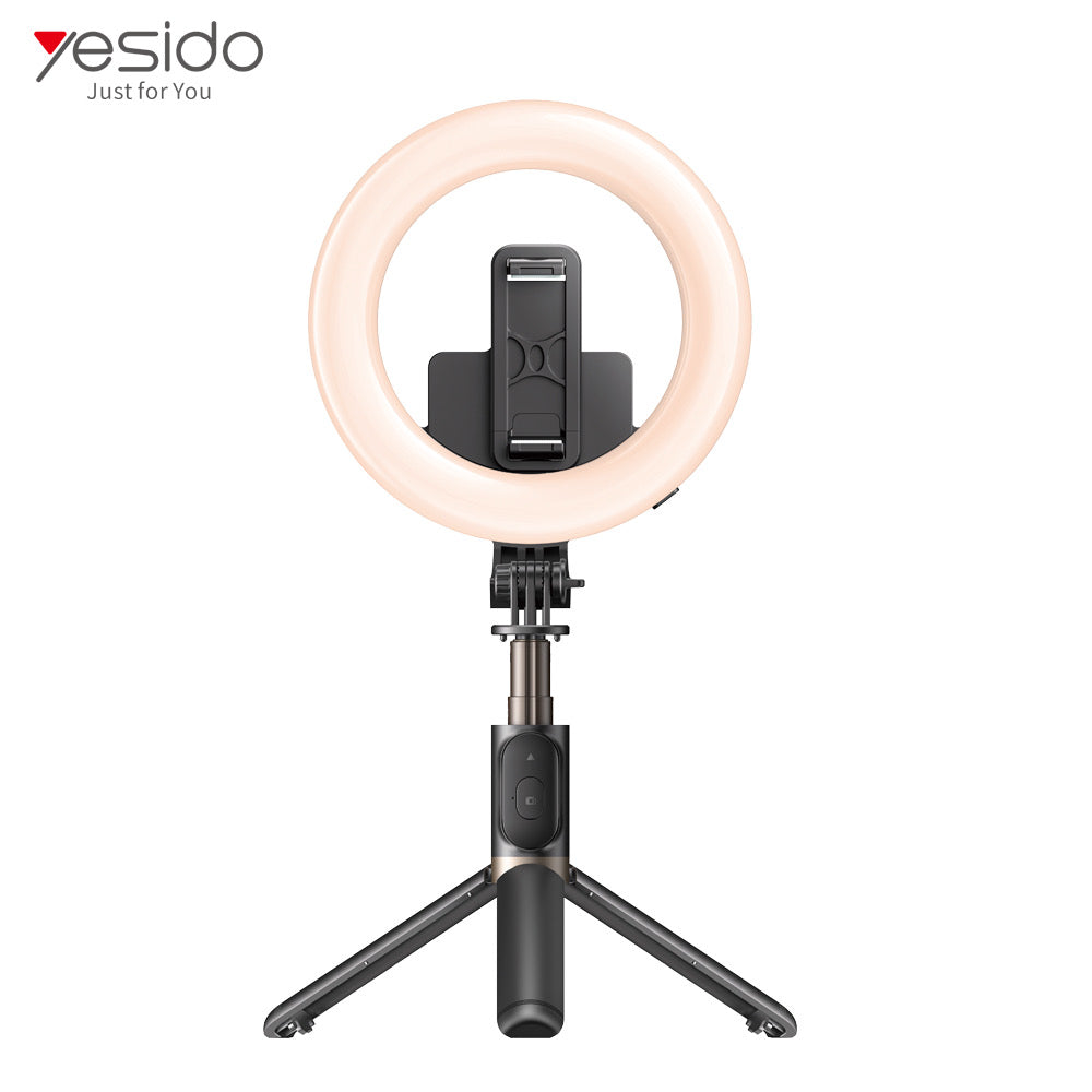 YESIDO SF12 Wireless Selfie Stick mit LED Ring