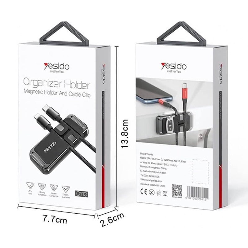 YESIDO C113 Magnetische Halterung und Kabel-Clip-Organisator