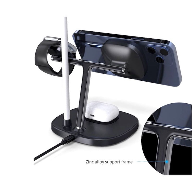 Yesido DS12 4in1 Halterung Wireless Charger Stand für Smartphones, Apple Watch, Airpods und Pen