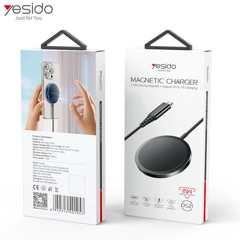 Yesido DS21 Magsafe Charger Ladegerät Typ C Anschluss