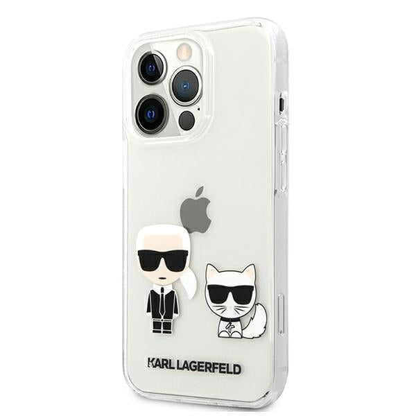 Karl Lagerfeld Handy Hülle Case Karl & Choupette für iPhone 13 Pro Max Transparent