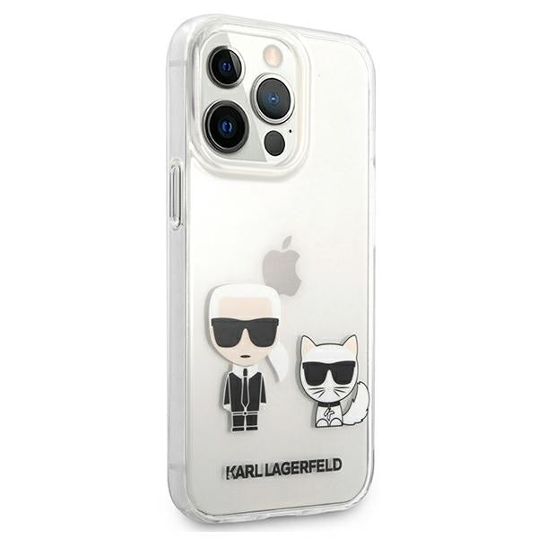Karl Lagerfeld Handy Hülle Case Karl & Choupette für iPhone 13 Pro Max Transparent