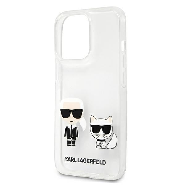 Karl Lagerfeld Handy Hülle Case Karl & Choupette für iPhone 13 Pro Max Transparent