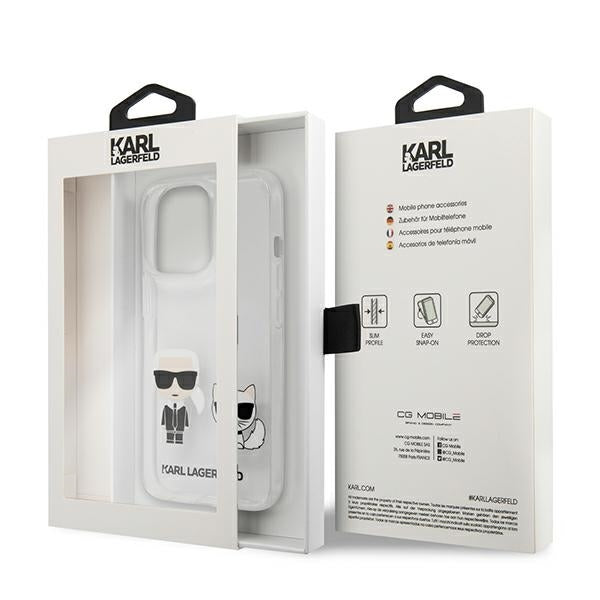 Karl Lagerfeld Handy Hülle Case Karl & Choupette für iPhone 13 Pro Max Transparent