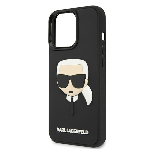 Karl Lagerfeld Handy Hülle Case 3D Rubber Karl´s Head für iPhone 13 / 13 Pro Schwarz