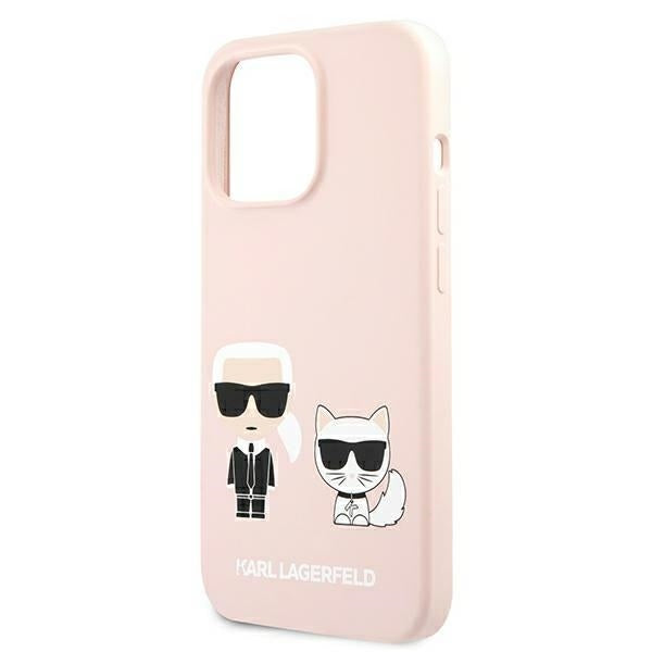 Karl Lagerfeld Magsafe Handy Hülle Case Karl & Choupette für iPhone 13 Pro Max Rosa