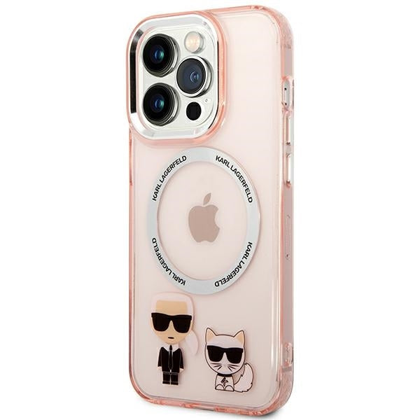 Karl Lagerfeld Magsafe Handy Hülle Case für iPhone 14 Pro Rosa