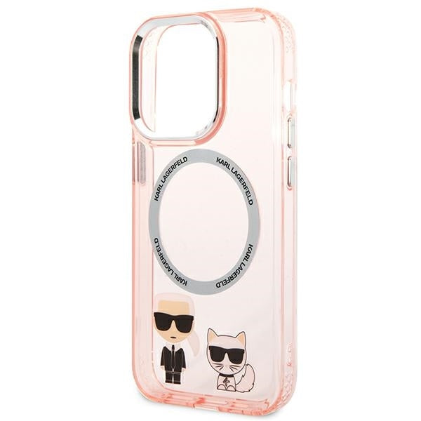 Karl Lagerfeld Magsafe Handy Hülle Case für iPhone 14 Pro Rosa