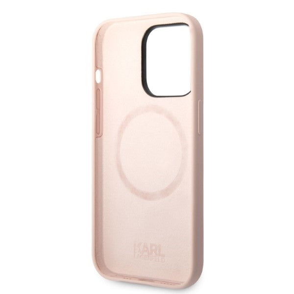 Karl Lagerfeld Magsafe Handy Hülle Case Karl & Choupette für iPhone 14 Pro Max Rosa