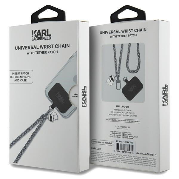 Karl Lagerfeld Handgelenk Kette Choupette Silber