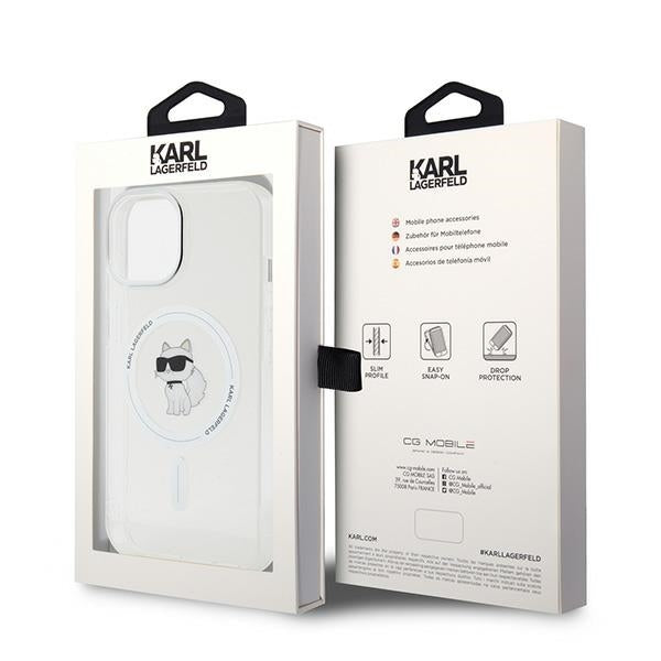 Karl Lagerfeld Magsafe Handy Hülle Case für iPhone 13 / 14 / 15 Transparent