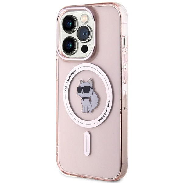 Karl Lagerfeld Magsafe Handy Hülle Case für iPhone 15 Pro Max Rosa