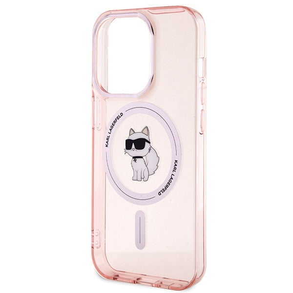 Karl Lagerfeld Magsafe Handy Hülle Case für iPhone 15 Pro Max Rosa