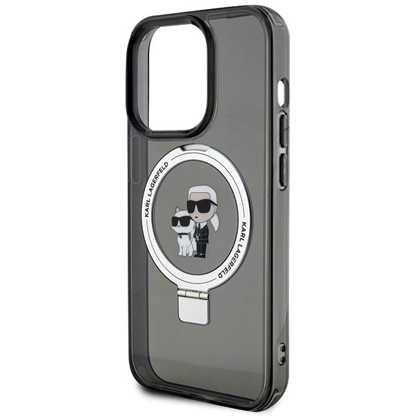 Karl Lagerfeld Magsafe Handy Hülle Case für iPhone 11 / XR mit Ring Stand Schwarz