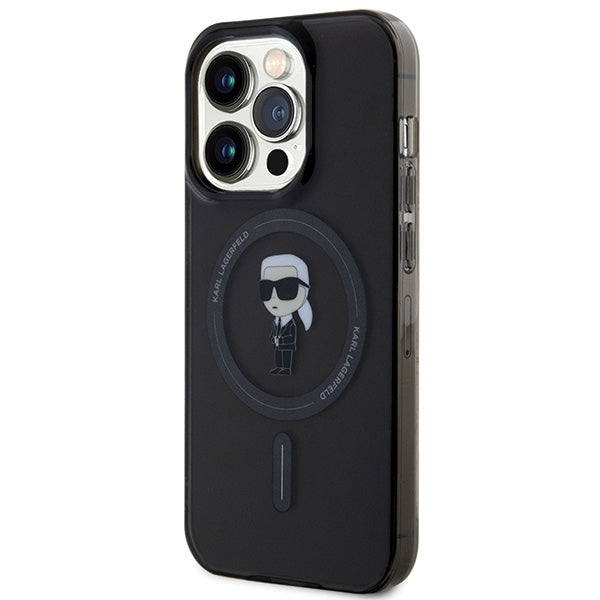 Karl Lagerfeld Magsafe Handy Hülle Case für iPhone 14 Pro Schwarz