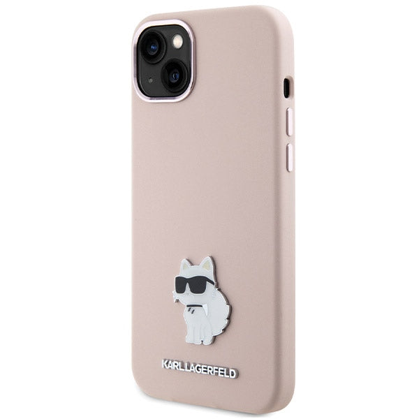 Karl Lagerfeld Handy Hülle Case Silikon 3D Choupette Logo "KARLLAGERFELD" für iPhone 13 / 14 / 15